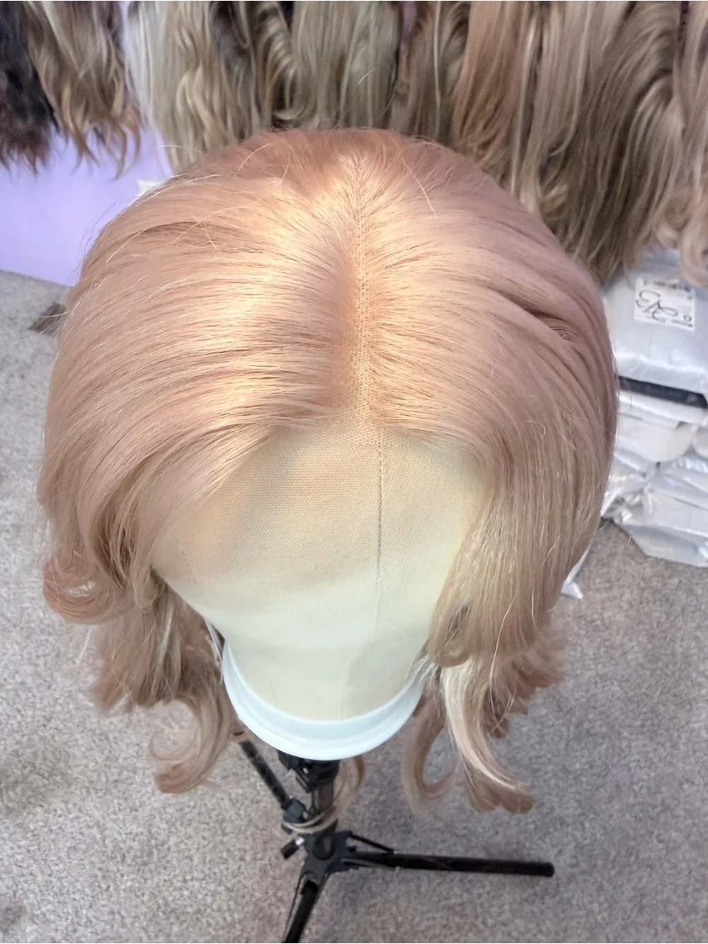 Marisol Long Pre-Cut U Part Diamond Lace Synthetic Wig — Milk Tea Blonde DWY